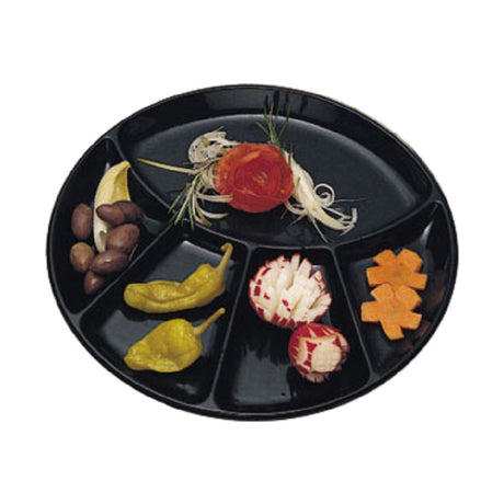 Bon Chef 9011BLK Fondue/Relish Dish 9" Dia. Round