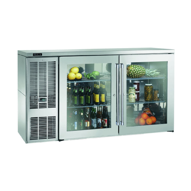 Perlick BBS60_SSLGDC Refrigerated Back Bar Cabinet Two-section 60"W