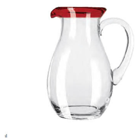 Libbey 92317R Pitcher 56 Oz. With Red Rim