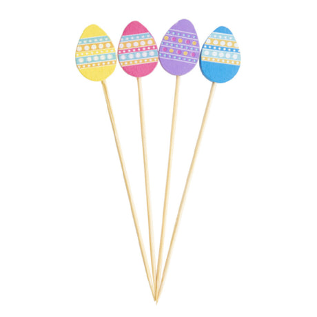 Tablecraft 12139 Decorative Picks Eggs (assorted) 5/8" X 1/4" X 4-1/2"