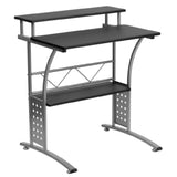 Flash Furniture NAN-CLIFTON-BK-GG Clifton Computer Desk 27-7/8"W X 23-1/2"D X 33-1/8"H