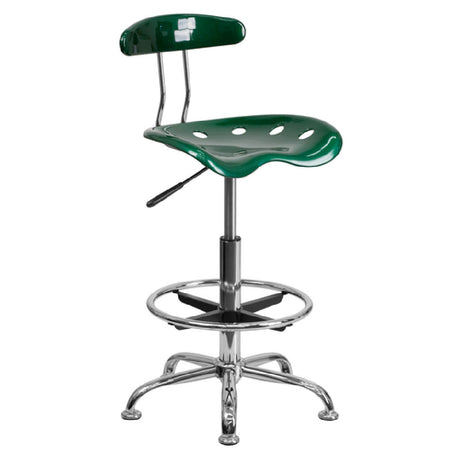 Flash Furniture LF-215-GREEN-GG Swivel Drafting Stool Adjustable Height Contemporary Style