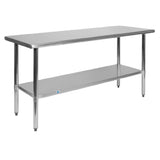 Flash Furniture NH-WT-2460-GG Prep And Work Table 60"W X 24"D X 36"H Undershelf