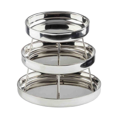 TableCraft Products 12915 - Double Wall Seafood Tower, Three-tier, Oval