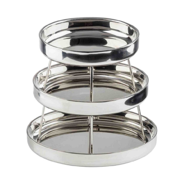 TableCraft Products 12915 - Double Wall Seafood Tower, Three-tier, Oval