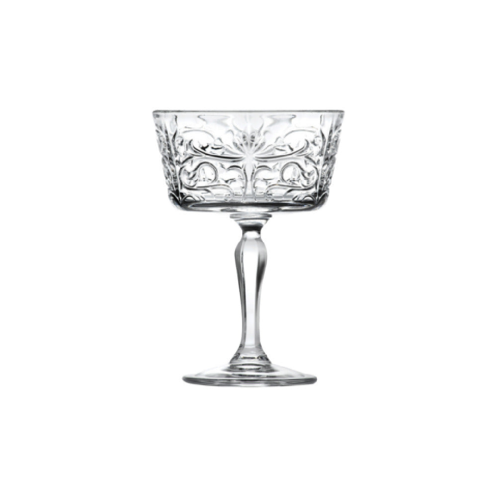 Steelite 676RCR378 Champagne Saucer Glass 9.0 Oz. (H 5-1/2" M 4" T 3-7/8" B 2-3/4") EcoCrystal