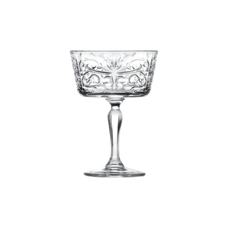 Steelite 676RCR378 Champagne Saucer Glass 9.0 Oz. (H 5-1/2" M 4" T 3-7/8" B 2-3/4") EcoCrystal