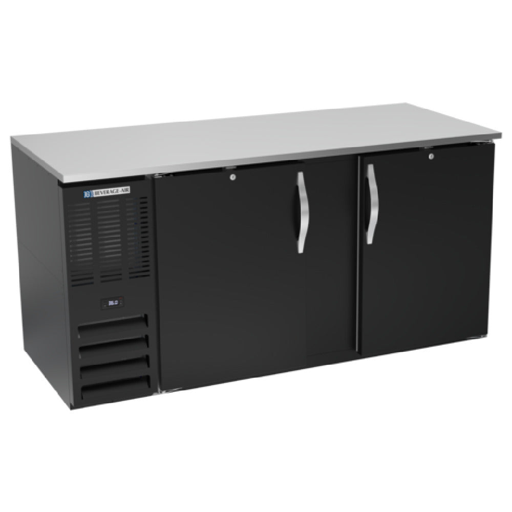 Beverage Air BB68HC-1-B - Refrigerated Back Bar Storage Cabinet, Two-section, 69"W