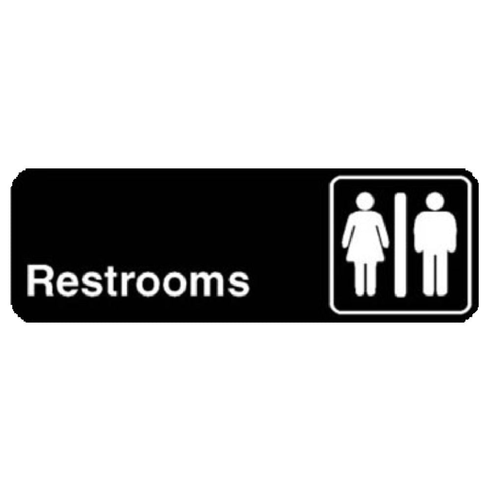 Franklin Machine Products 280-1132 Sign Restrooms 3" X 9"