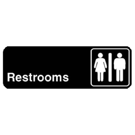 Franklin Machine Products 280-1132 Sign Restrooms 3" X 9"