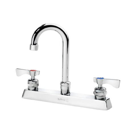 Krowne 15-525L-W-E2 Royal Series 8" Deck Mount Faucet With 3-1/2" Wide Gooseneck Spout