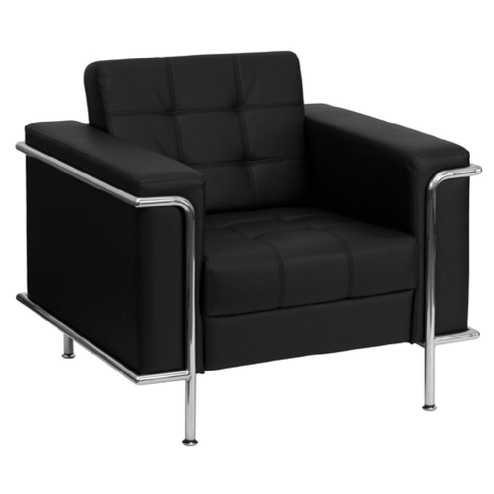 Flash Furniture ZB-LESLEY-8090-CHAIR-BK-GG Hercules Lesley Series Chair LeatherSoft Upholstery