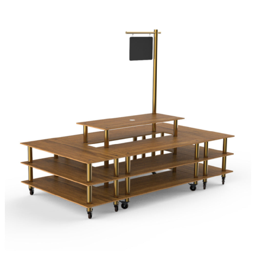 Steelite MGCMLB07BBXW - Square Market Station, 130.0" X 71.0" X 107.0", Modular