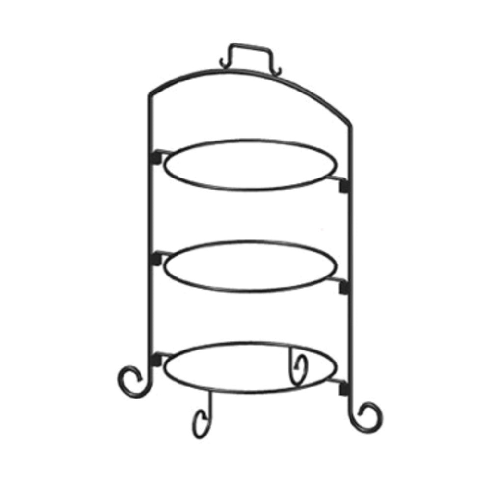 International Tableware WR-123 Plate Stand 3-tier 21-1/4" X 16-1/4" X 27"H