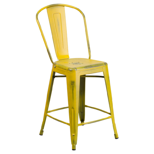 Flash Furniture ET-3534-24-YL-GG Bar Stool 500 Lb. Weight Capacity Counter Height