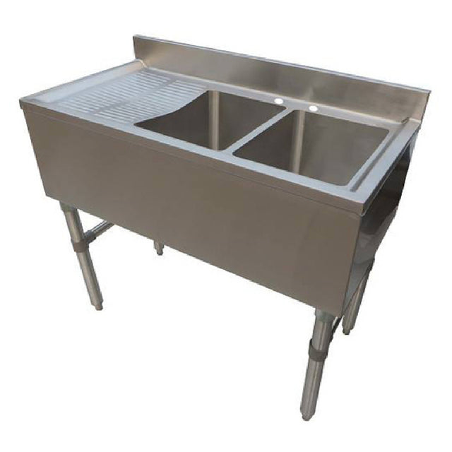 NBR Equipment UD-3-101410-48L Underbar Sink Unit Three-compartment 48"W X 21-1/4"D X 32-1/2"H Overall Size