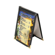 Menu Solutions SE134_BENGALINE-RED-GOLD-CORNER Menu Cover/Wine List Table Tent Design