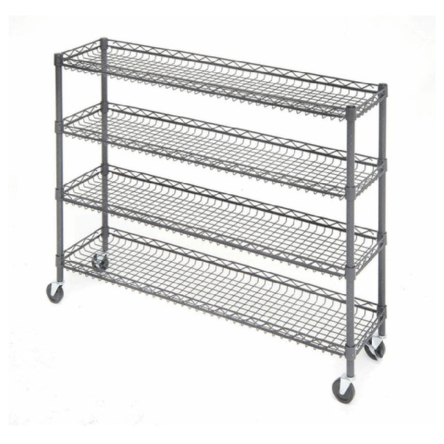 Hubert 68467 - Impulse Cart, 4-tier, 48" X 12" X 34"H