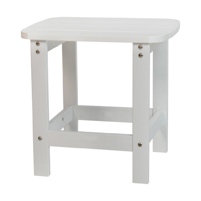 Flash Furniture JJ-T14001-WH-GG Charlestown Adirondack Side Table Poly Resin Wood