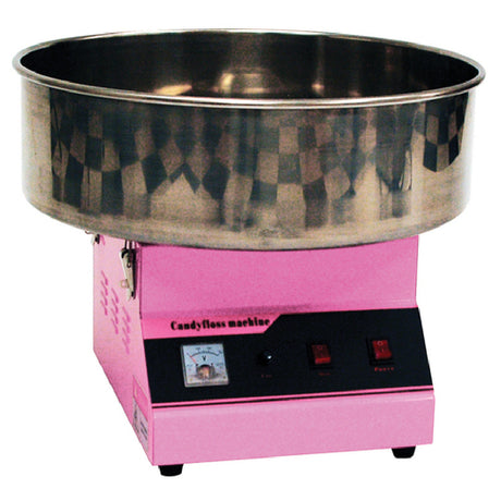 Winco 81011A Benchmark Zephyr Cotton Candy Machine 60 Cones Per Hour Removable Spinning Head