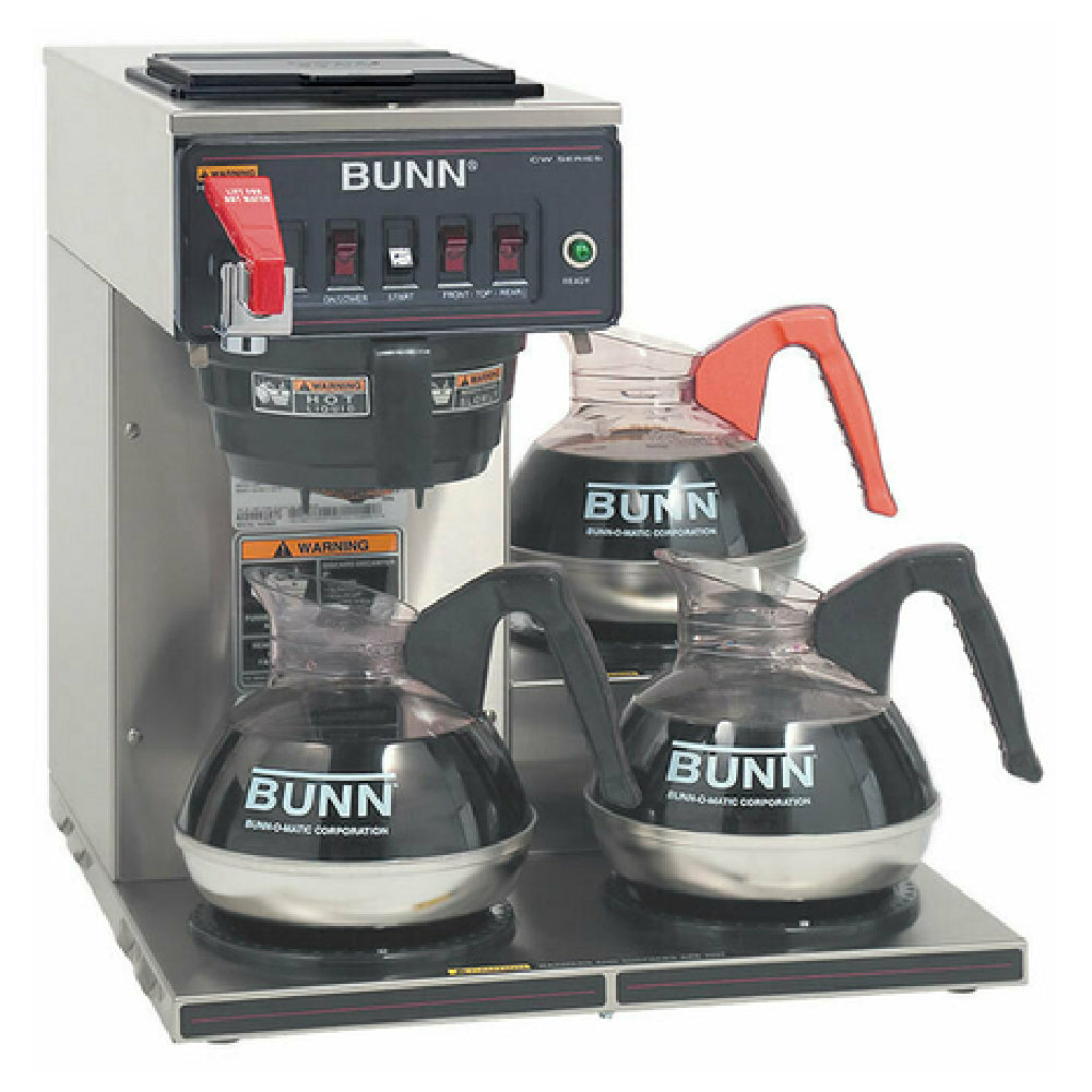 Bunn 12950.0212 CWTF15-3 Coffee Brewer Automatic With 3 Lower Warmers