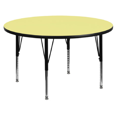 Flash Furniture XU-A48-RND-YEL-T-P-GG Activity Table 48" Dia. X 16-1/8" To 25-1/8" Adjustable Height