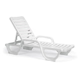 Grosfillex 44031104 Bahia Stacking Chaise Adjustable Resin