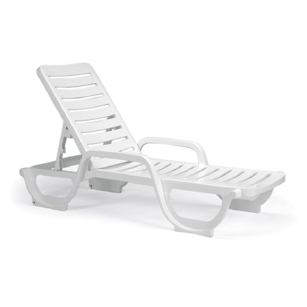 Grosfillex 44031004 Bahia Stacking Chaise Adjustable Resin