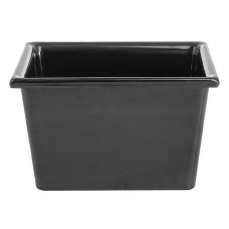 Hubert 87866 - 4S SmartFit™ 1/6 Size Black Melamine Cold Food Pan - 6 1/5"L X 6 7/10"W X 4"D