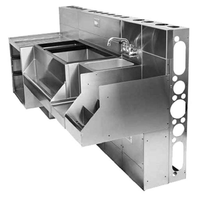 Glastender C-MD-38 CHOICE Modular Bar Die 38"H Galvanized Steel Structure With Stainless Steel Interior Finish