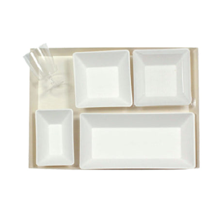 PacknWood SAMECO1 - Eco VIP Meal Kit, Includes: (200) 210ECOD1414 Sugarcane Plates