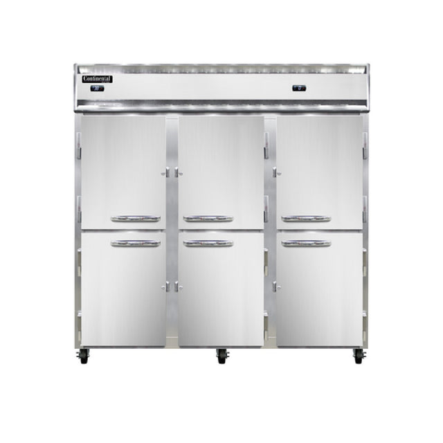 Continental Refrigerator 3RFFNSSHD Refrigerator/Freezer Reach-in Three-section