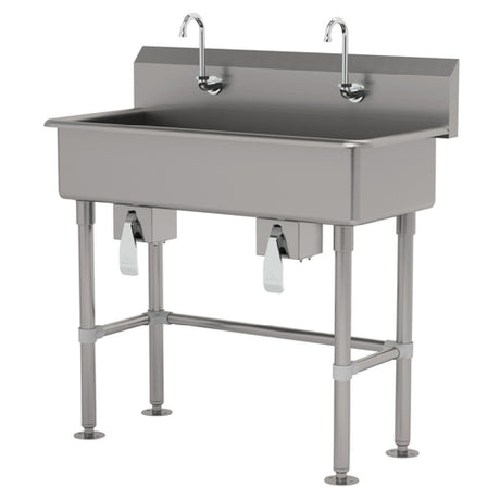 Advance Tabco FS-FM-40KV Multiwash Hand Sink Splash Mount Faucet Provision With Stainless Steel Legs And Flanged Feet