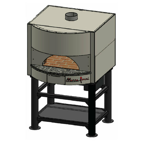 Marra Forni MS35-26W Square Wood Fired Oven 35" X 26" Brick Deck 26" X 9-1/2" Opening With 12" Landing