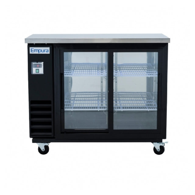 Empura Refrigeration E-KBB48-2G-24SD Refrigerated Back Bar Storage Cabinet Sliding Door -48" W