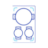 Tablecraft CW1026BRS Hot Food Template 13-1/2" X 21-5/8" (fits Well Size: 11-7/8" X 19-7/8")