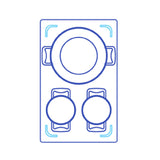 Tablecraft CW1028CSS Hot Food Template 13-1/2" X 21-5/8" (fits Well Size: 11-7/8" X 19-7/8")