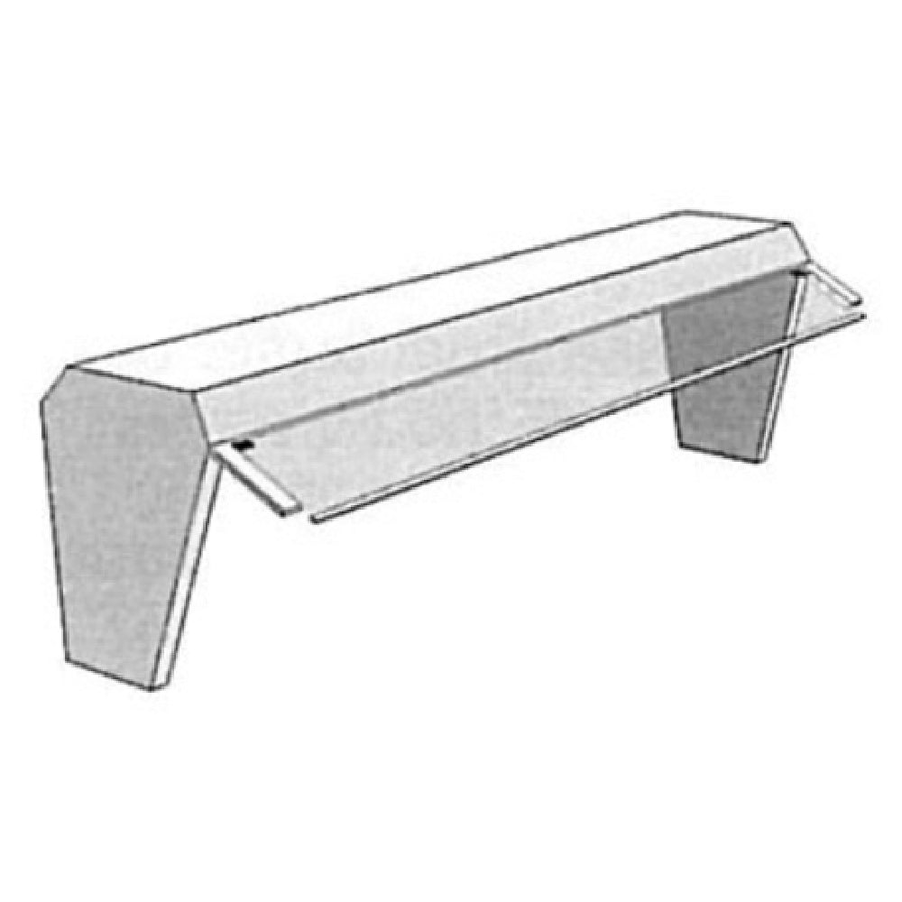 Atlas Metal BCFT-2 Canopy With Flip-Top Sneeze Guard Single Service Stainless Steel