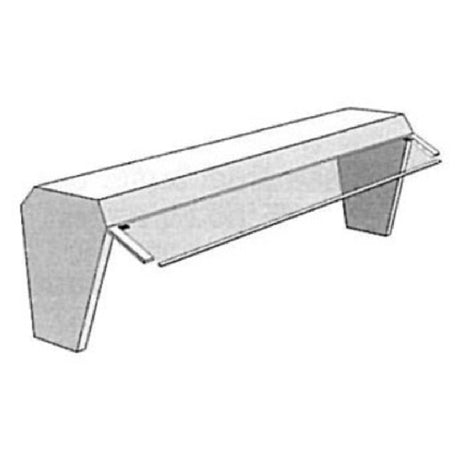 Atlas Metal BCFT-3 Canopy With Flip-Top Sneeze Guard Single Service Stainless Steel