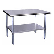 Hubert 28W-101 - Kratos® Work Table, 48"W X 30"D X 34"H, 16 Gauge Type 430-series Stainless Steel Top