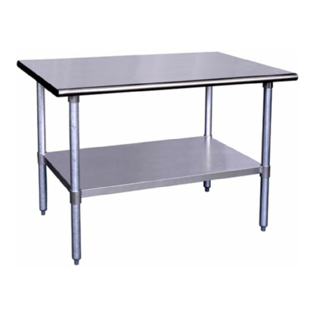 Hubert 28W-101 - Kratos® Work Table, 48"W X 30"D X 34"H, 16 Gauge Type 430-series Stainless Steel Top