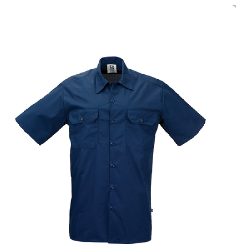 Mercer Culinary M60250NBXS Metro Edge® Brewer/Work Shirt Unisex (7) Traditional Buttons