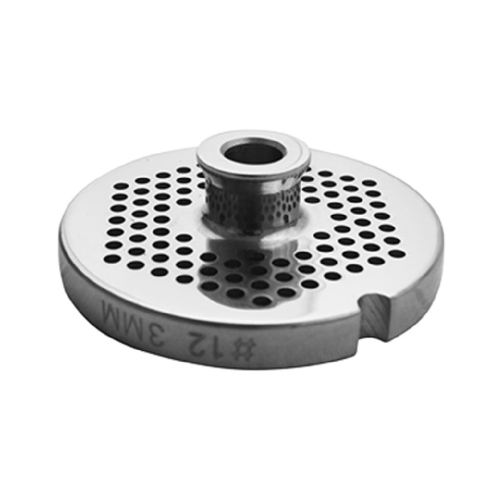 Uniworld Food Service Equipment SS812GP1/8-H Grinder Plate With Hub #121/8" Stainless Steel