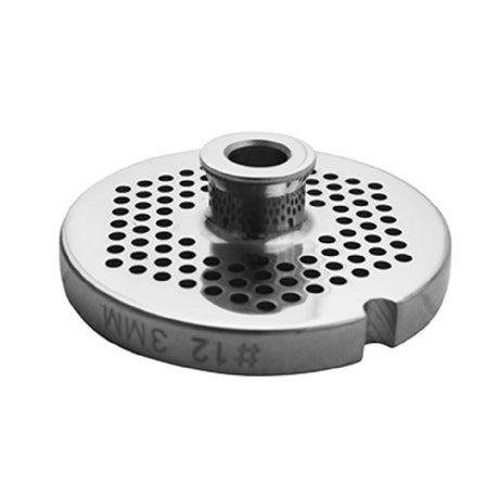 Uniworld Food Service Equipment SS812GP1/8-H Grinder Plate With Hub #121/8" Stainless Steel