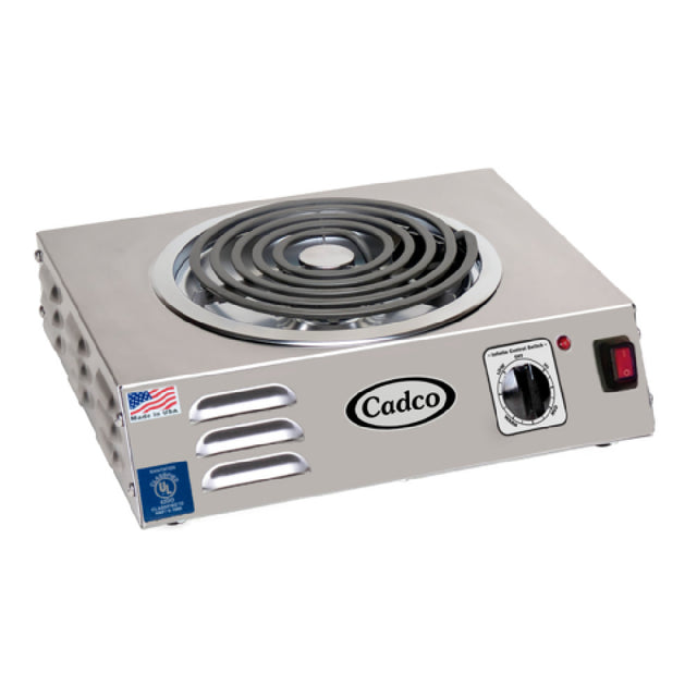 Cadco CSR-3T Portable Single Hi-Power Hot Plate Countertop Electric