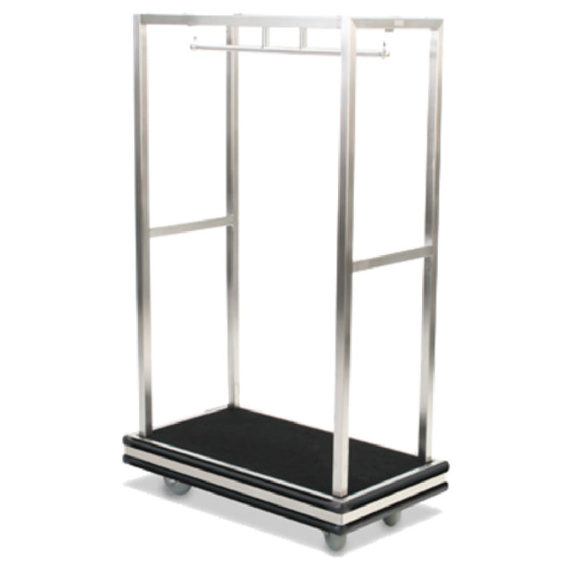 Forbes Industries 2505DB-SS Specialty Luggage Cart 1-1/2” Square Tubular Brushed Stainless Steel Superstructure