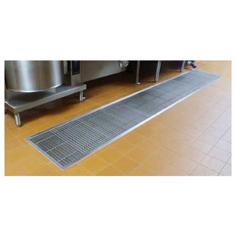 Eagle ASFT-1224-SG-X Anti-Splash Floor Trough 24"W X 12"D Stainless Steel Subway-style Grating