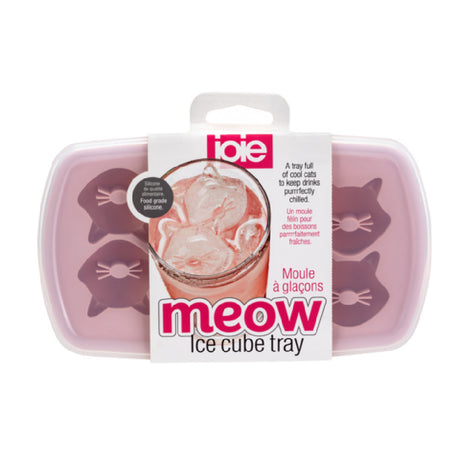 Harold Import Co. 12545 Joie's Meow Ice Cube Tray With Lid Makes 8 Cat Face-shaped Ice Cubes