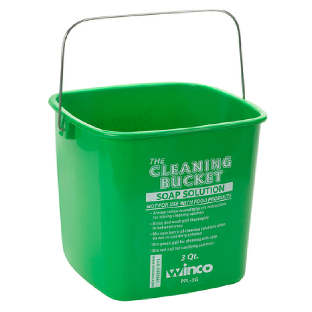 Winco PPL-3G Cleaning Bucket 3 Qt. For Soap Solution