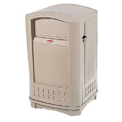 Rubbermaid FG396400BEIG - Plaza™ Container, 50 Gallon, 24-3/4"W X 25-1/4"D X 42-1/8"H